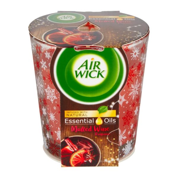 شمع عطری ایرویک Airwick مدل Mulled Wine با عطر دارچین، پرتقال، میخک و عسل حجم 105 گرم