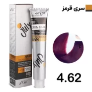 رنگ مو قرمز شاه بلوطی تیره جولای July شماره 4.62 حجم 100 میل