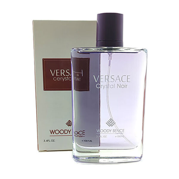 عطر جیبی زنانه وودی سنس مدل ورساچه کریستال نویر VERSACH cerystal noir حجم 100 میلی لیتر